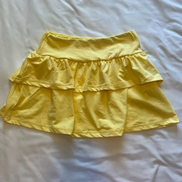 Butter Yellow Ruffle Skirt - Picture 2 of 3